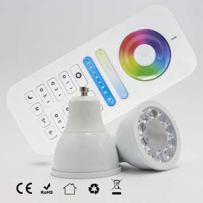 220V 230V led light bulbs gu10 smd5050 5w warm white 3000K 50w equivalent RGB CCT color bulb