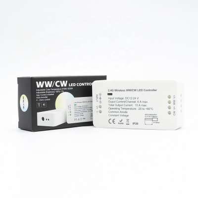 Dimmable Tunable White Strip 2700K-6500K 12V LED Tape Light with Remote 24v LED Controller